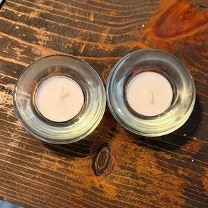 Glass Tealight Candle Holders - Clear